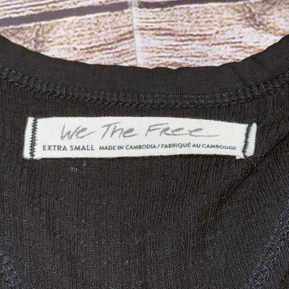 We The Free Gray Citrine Tee Long Sleeve Relaxed Blouse Size XS - Picture 2 of 13